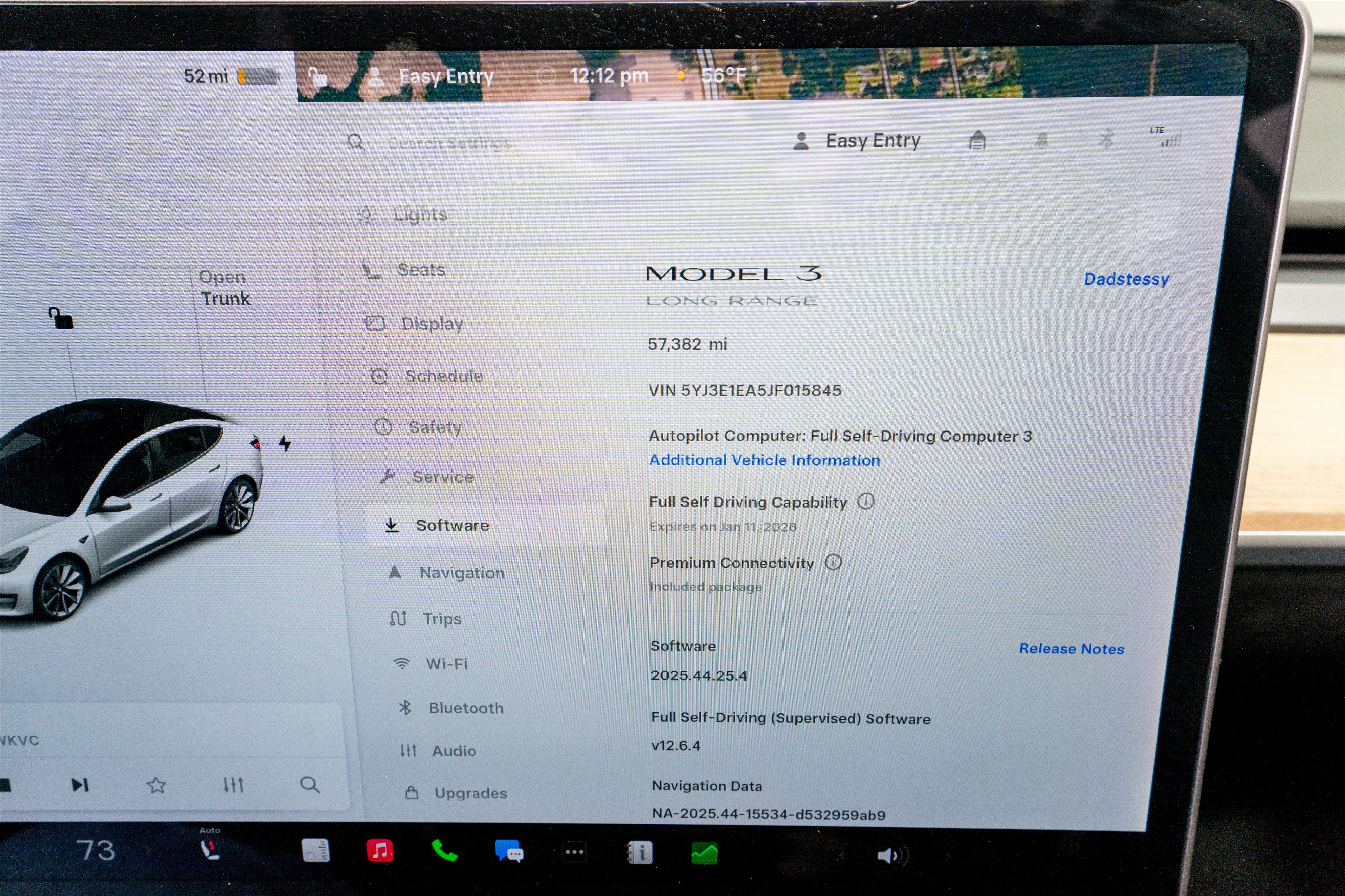 2018 Tesla Model 3 Long Range Battery